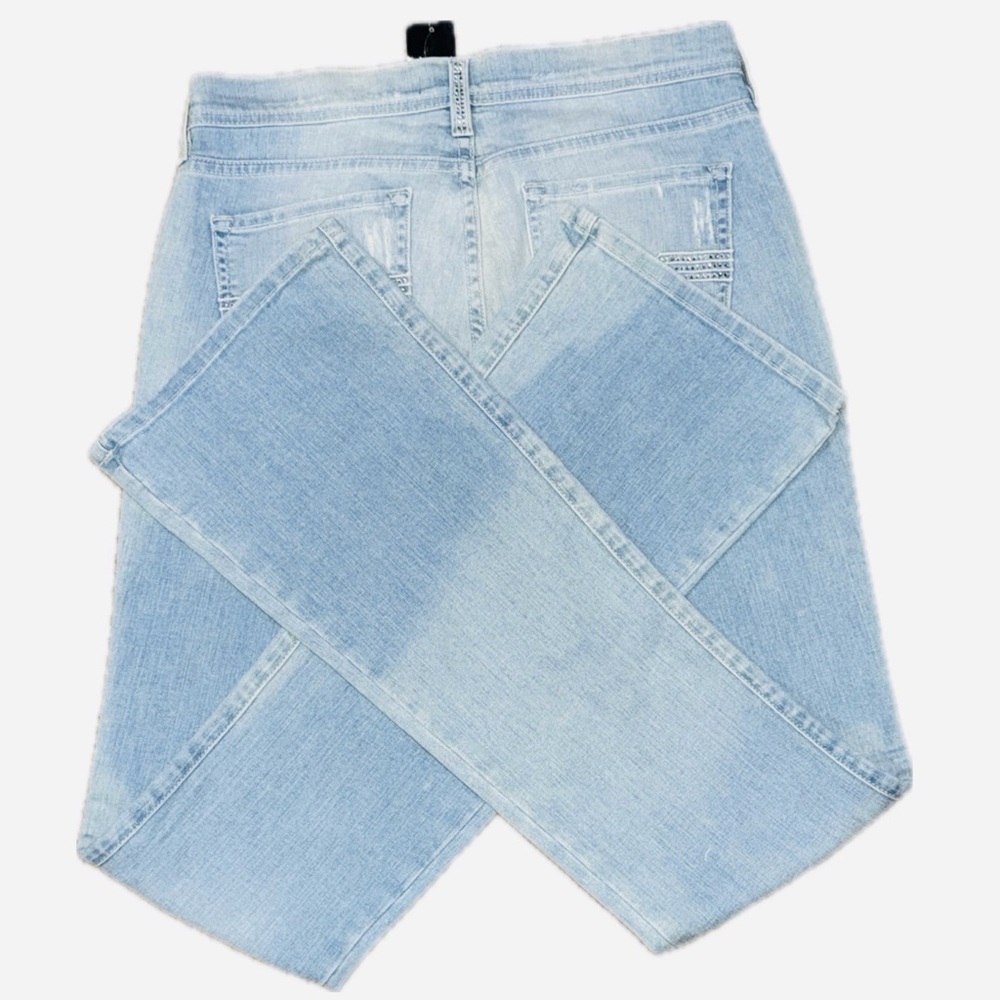 πBEBE USA *NWT*β Deadstock Vintage Y2K Light Wash Flare Jeans Retro Denim Sz 27 - Picture 8 of 14